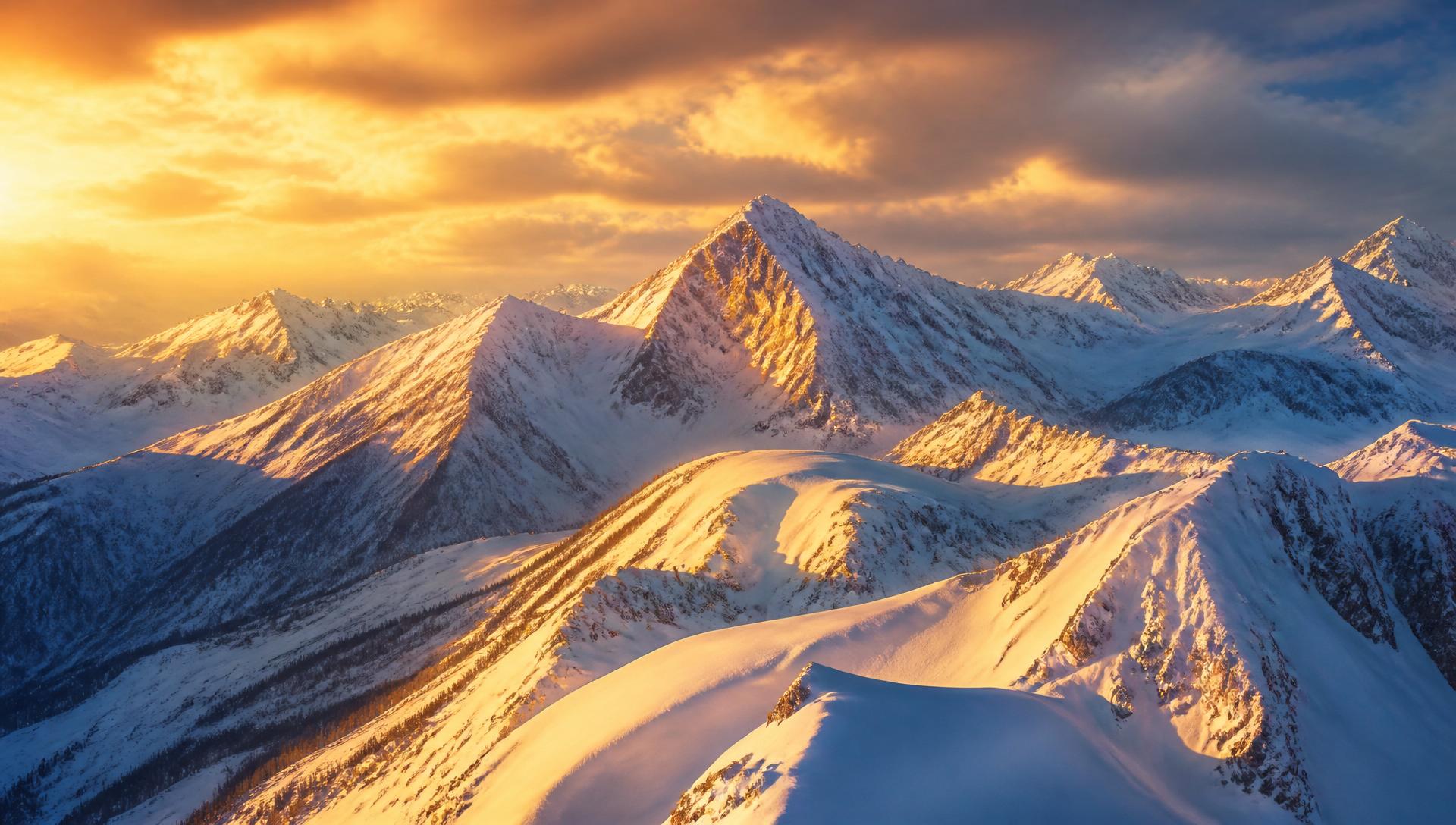 Colorado mountains at golden hour